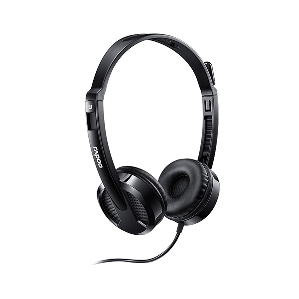 Rapoo H120 USB Stereo Wired Headset (Black) – High-Quality Stereo Sound, Flexible Rotary Microphone, Lightweight Ergonomic Design & 1-Year Warranty_img_2