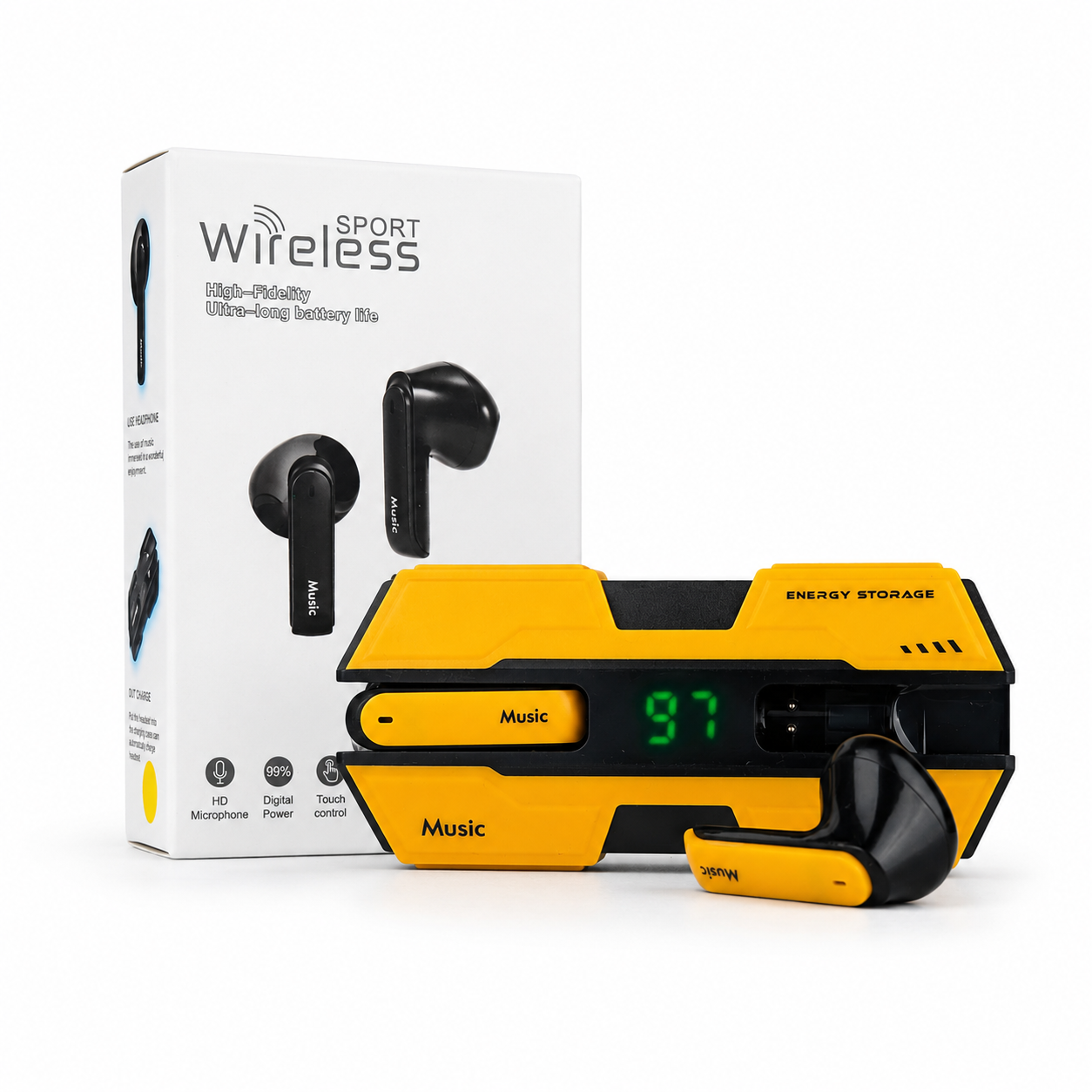 K8 Sport True Wireless Earbuds – In-Ear Bluetooth Earphones with Deep Bass, Touch Control, LED Digital Display & Secure Fit for Gym & Sports_img_3