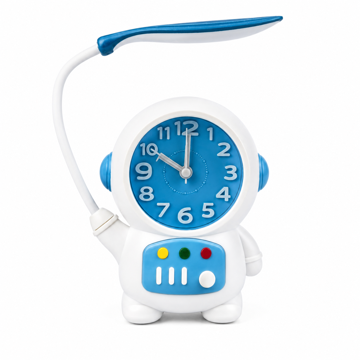 Astronaut Desk Lamp with Alarm Clock – 2-in-1 Rechargeable Kids Study Light and Night Light with Flexible Neck_img_3