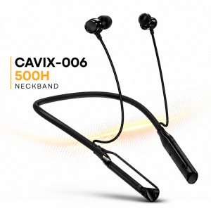 CAVIX-006 Wireless Neckband Earphone – Bluetooth Headset with 500H Music Time, Magic Voice Changer, Vibration Alert, Auto Pause/Play Magnetic Design & HD Sound_img_0