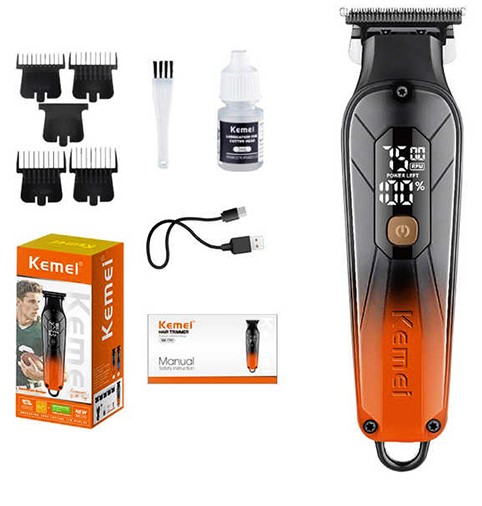 Kemei Km-1741 1200mAh Excellent Lithium Battery Hair Shaver Splicing Color Design Brand Hair Clipper Shop Online Brand Trimmers_img_1