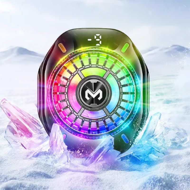 Memo CX10 Magnetic RGB Mobile Phone Cooler – Advanced Semiconductor Refrigeration, Fast 5000 RPM Silent Fan, Dual Magnetic & Clip-on Design, 10W-11W Cooling Power & Lightweight Portability_img_2