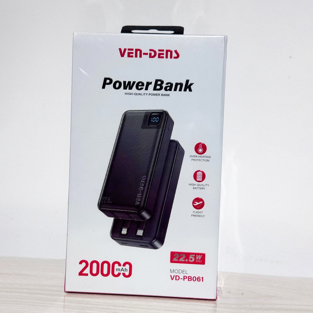 Ven-Dens VD-PB061 20000mAh 22.5W Power Bank Fast Charging High Quality Powerbank_img_1