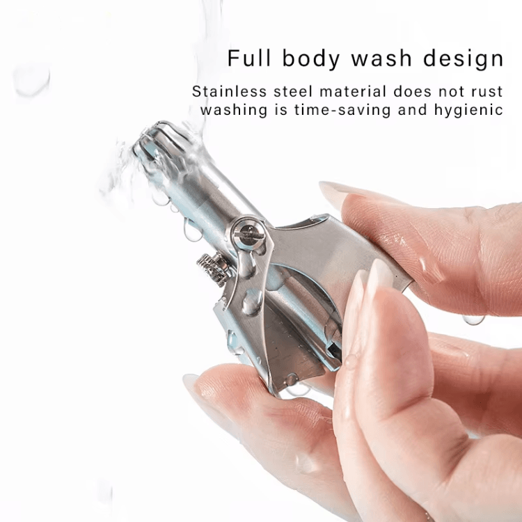 Premium Stainless Steel Manual Nose Hair Trimmer – Painless, Battery-Free, Washable & Portable Ear & Nose Grooming Clipper Tool for Men & Women_img_4