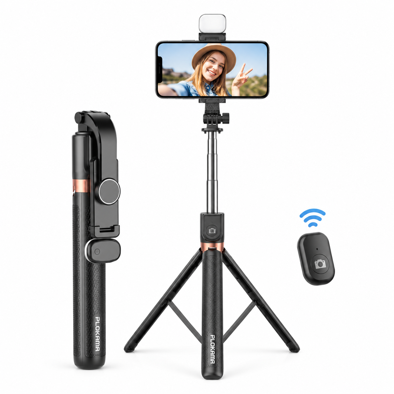 LIVE-K9 LED Selfie Stick & Live Broadcast Stand – 3-in-1 Extendable Tripod with Rechargeable Fill Light, 360° Rotation & Bluetooth Remote for Vlogging & Streaming_img_4