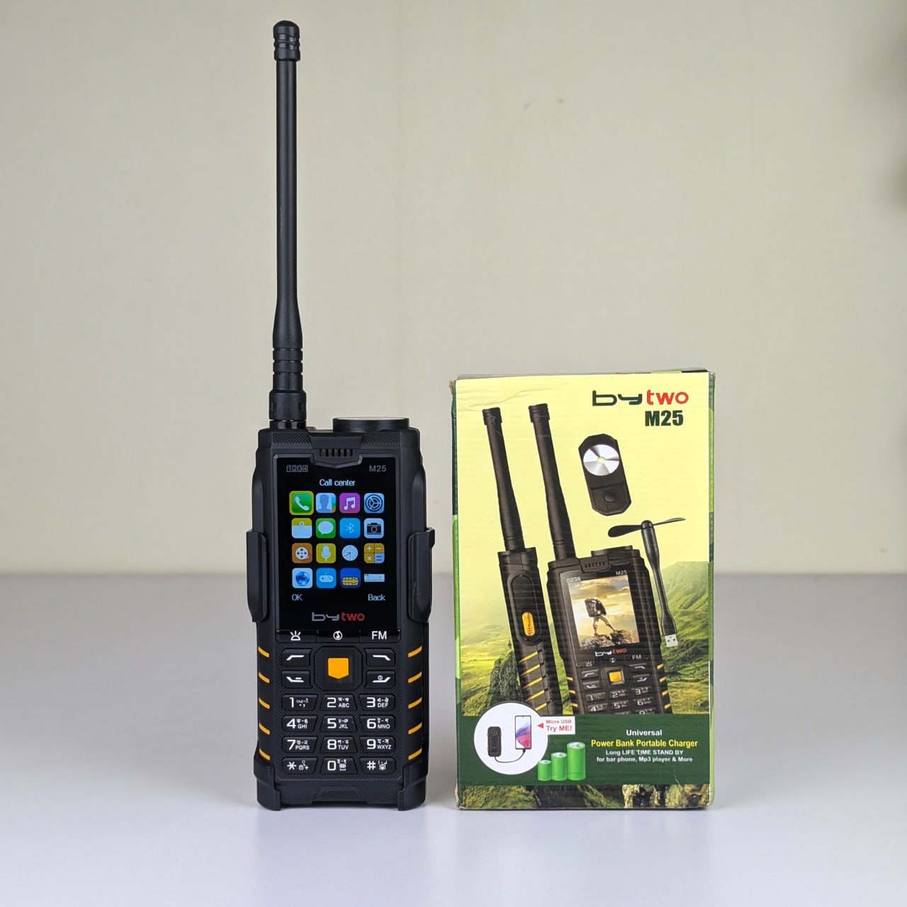 Bytwo M25 Power Bank Feature Phone – 4-SIM Slot, 5200mAh Battery with Power Bank Function, External Antenna, Magic Voice & 2.8" QVGA Display_img_2