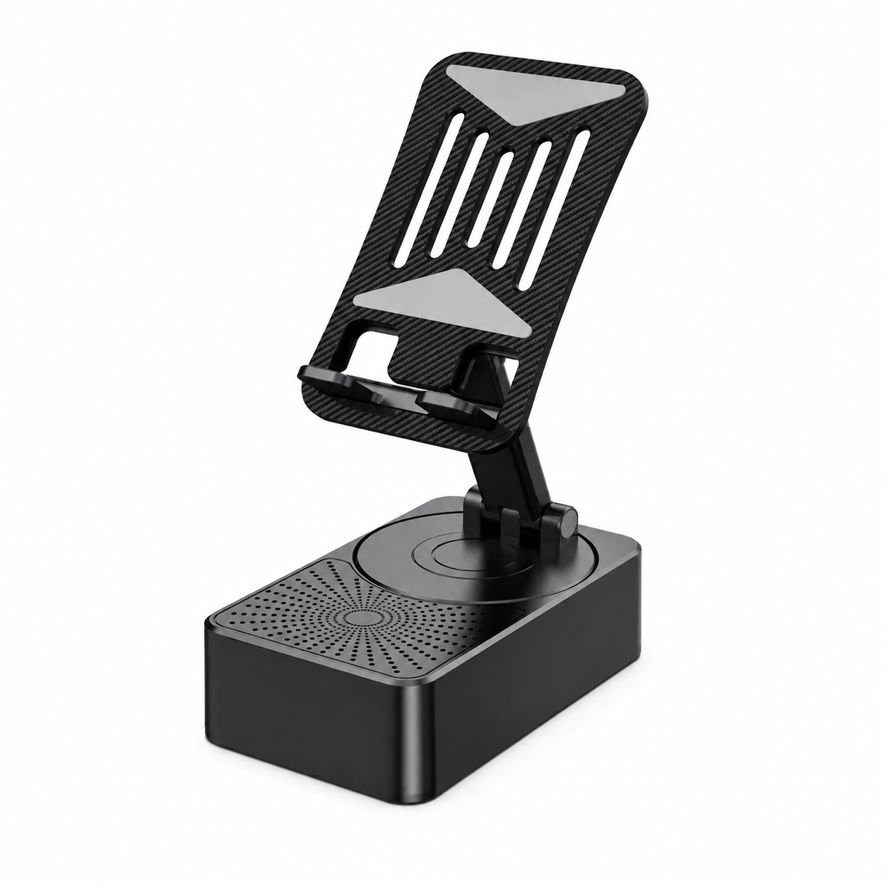 3-in-1 Foldable Mobile Phone Holder with Bluetooth Speaker – Adjustable Desktop Phone Stand, TWS 5.3 Audio, Power Bank & Portable Stand_img_2