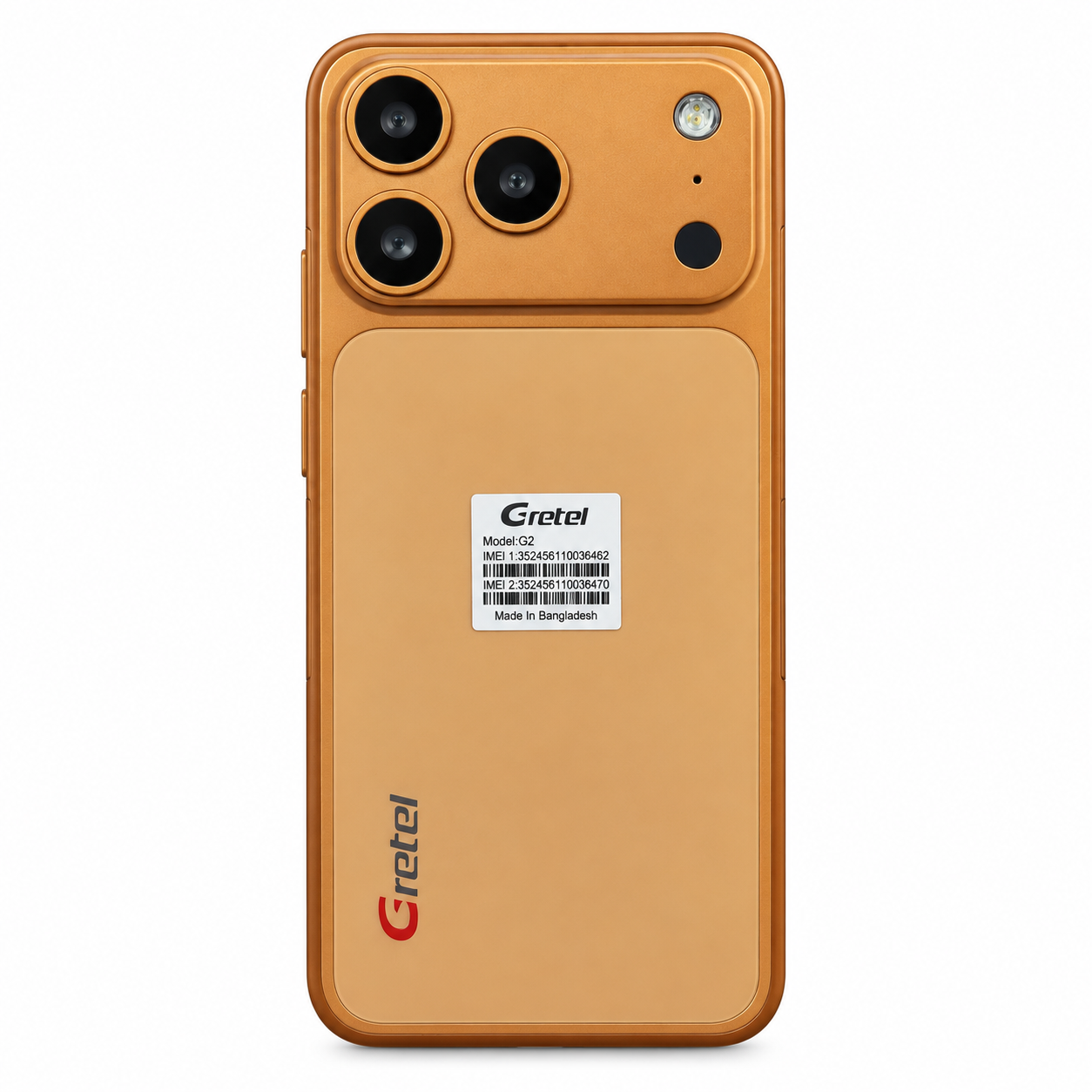 Gretel G2 Pro Max Feature Phone – iPhone 17 Pro Max Inspired Design, 3250mAh Built-In Battery, 2.8" LCD Display, Type-C Port, Big Speaker & Wireless FM_img_3