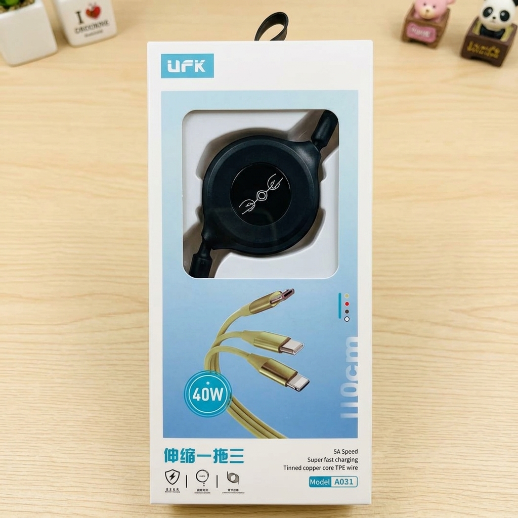 UFK 3-in-1 Retractable Super Fast Charging Cable (A031)_img_2