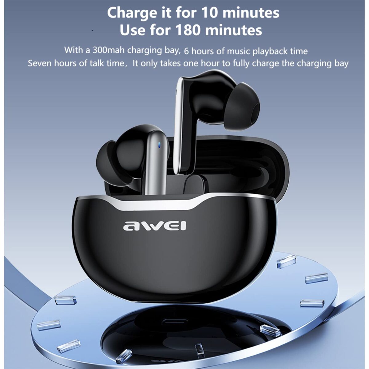 Awei T50 True Wireless Earbuds – Bluetooth 5.3 TWS with 13mm Drivers, 4-Mic ENC Noise Cancellation, IPX6 Waterproof & 25H Battery_img_2