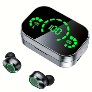 YDmini Portable True Wireless Earbuds – Bluetooth 5.3 TWS with Mirror Finish LED Display, 9D Hi-Fi Stereo Sound, Power Bank Case & IPX7 Waterproof_img_0