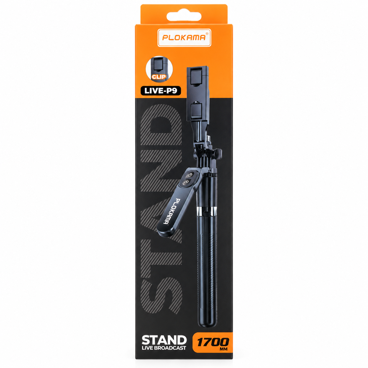 Plokama Live P9 Pro 4-in-1 Broadcast Stand – 6Ft Extendable Tripod with Rechargeable LED Light & Bluetooth Remote for Vlogging, Live Streaming & Content Creation_img_3