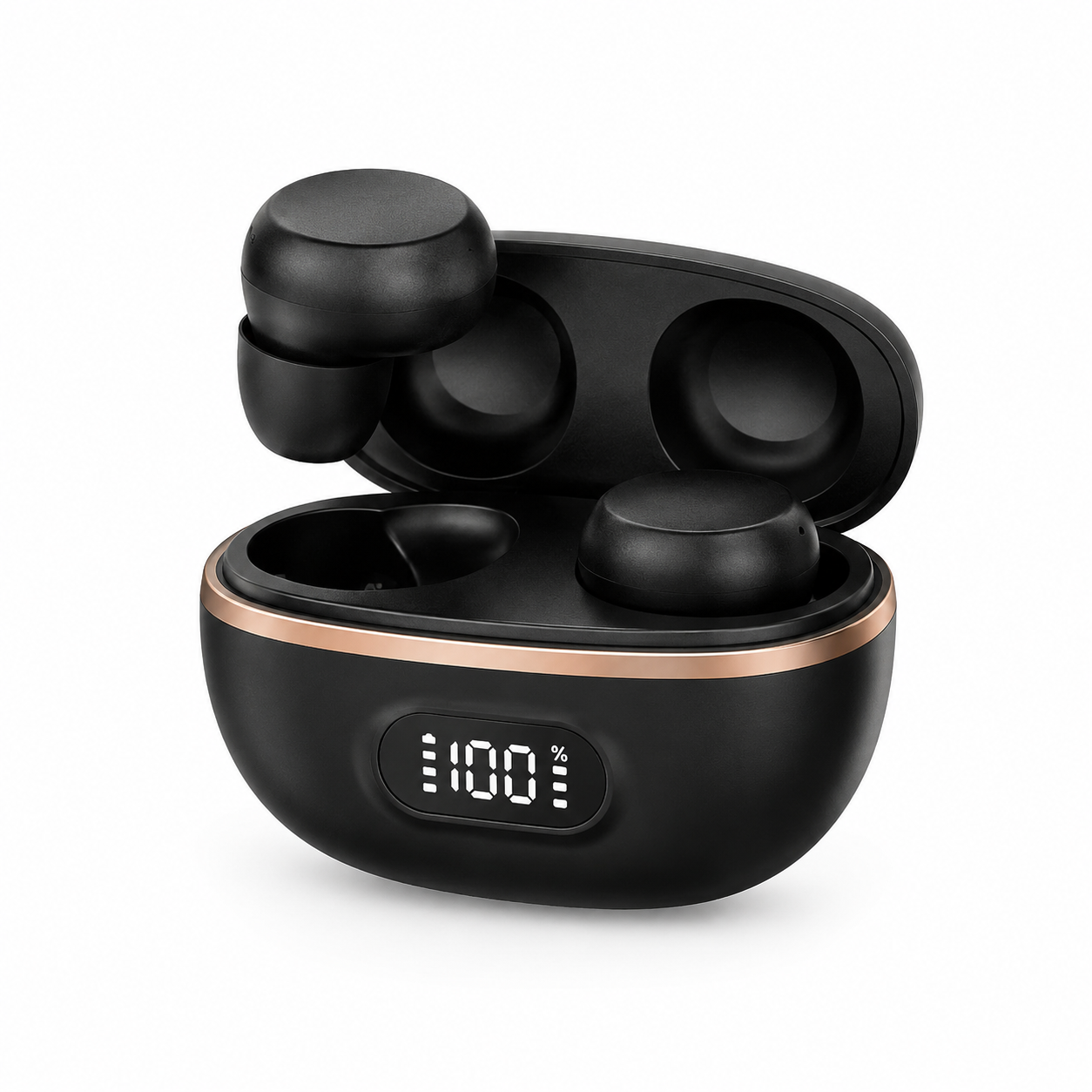 HnB Y17 Mini True Wireless Earbuds – Ultra-Compact In-Ear TWS with Matte Black Finish, Digital LED Battery Display & 20H Playtime_img_4