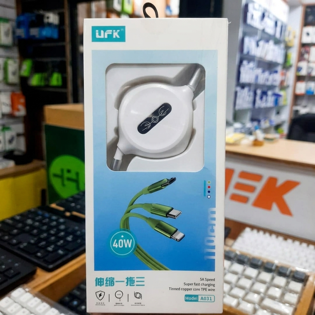 UFK 3-in-1 Retractable Super Fast Charging Cable (A031)_img_3