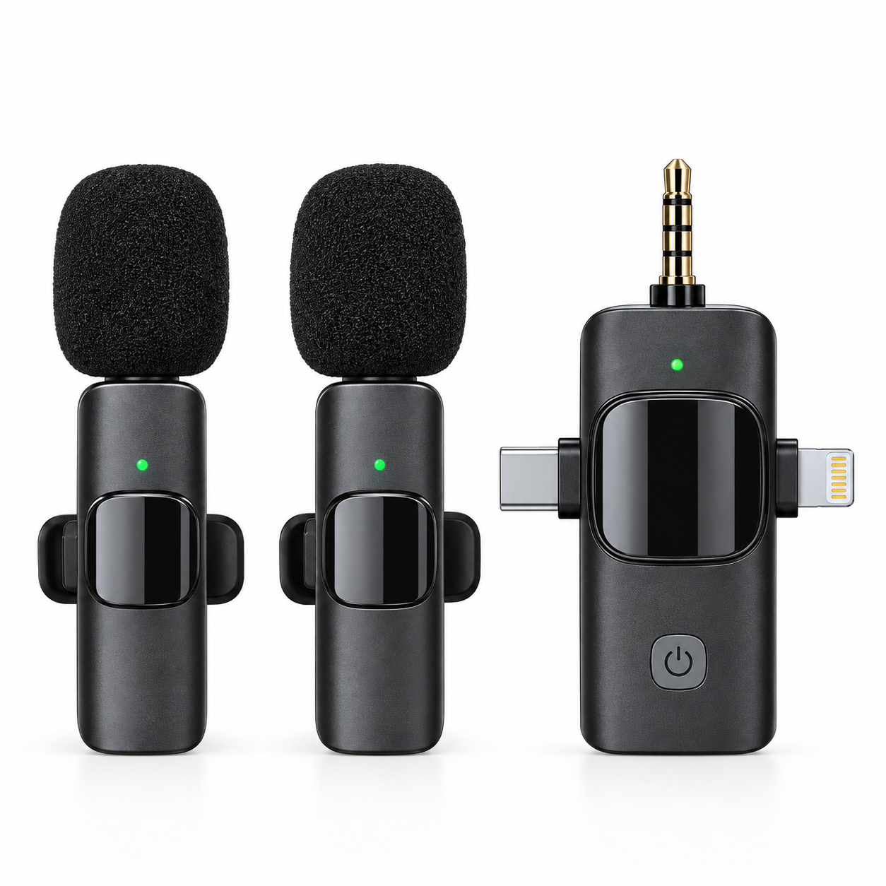 3-in-1 Universal Wireless Lavalier Microphone – Omnidirectional Condenser Clip-On Mic with iPhone, Type-C & 3.5mm Connectors for Cameras, Computers, Smartphones & Live Streaming_img_2