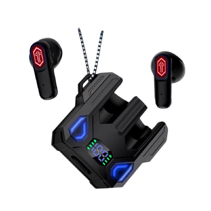 Mecha Design Gaming True Wireless Earbuds – Futuristic TWS with Low Latency Mode, Digital LED Battery Display & Rich Bass_img_4