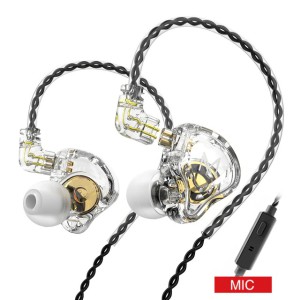 TRN MT1 Professional In-Ear Monitor Earphone – 10mm Dual Magnet Dynamic Driver Wired IEM with 0.75mm 2-Pin Detachable Cable, Transparent Polycarbonate Shell & 3.5mm L-Shaped Plug_img_0