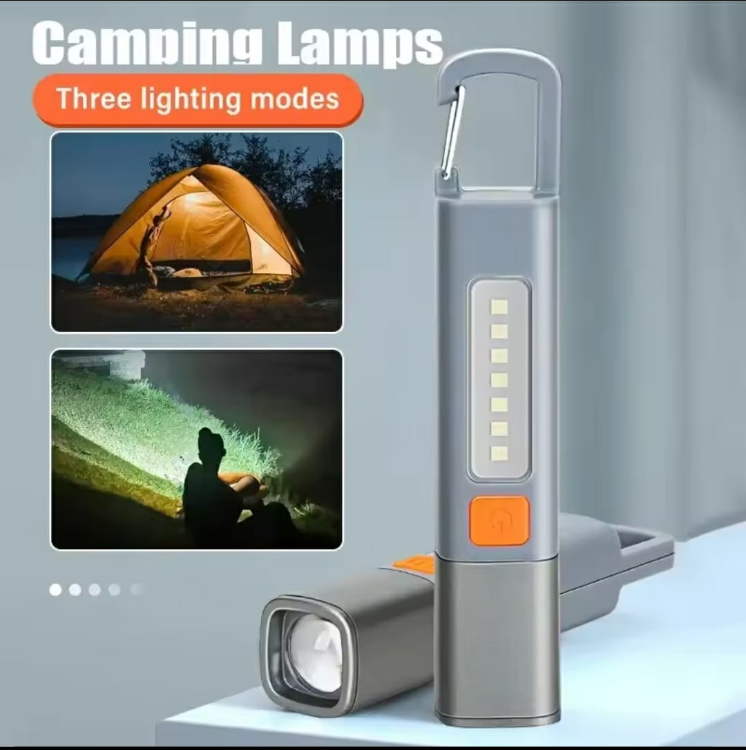 High Power LED Portable COB Zoomable Flashlight – USB Rechargeable Waterproof Mini Torch with Multi-Bright Modes, Backup Battery & Adjustable Focus for Outdoor & Emergency_img_3