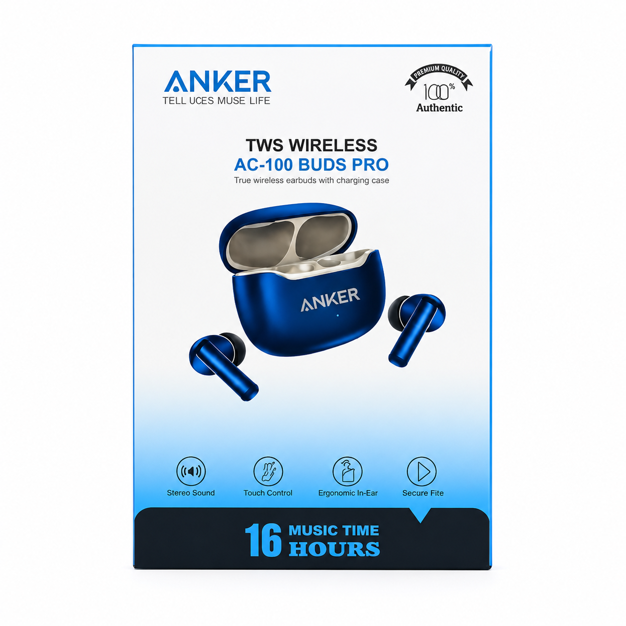 Anker TWS Wireless AC-100 Buds Pro – Hi-Res Audio Certified True Wireless Earbuds with ENC Noise Cancelling Mic, 40mm Drivers, 7H Playtime & 300mAh Case_img_3