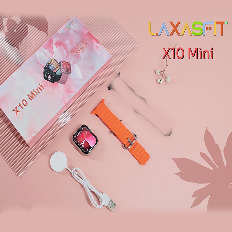 X10 Mini Smart Watch Bluetooth Calling, Two Belt, Heart Rate Monitoring Smartwatch for Ladies and Babies_img_2