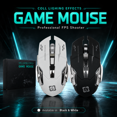 T1 & T2 Professional Wireless Gaming Mouse | Rechargeable Battery | Cool Backlight for FPS Shooter_img_7