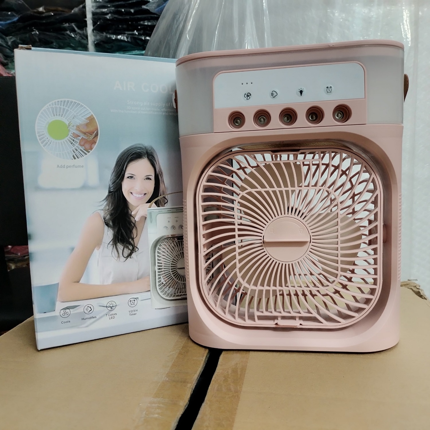 Extonic ET-C702 3-in-1 Air Cooler USB Fan – Portable Mist Fan with 600ml Water Tank, Multi-Color LED Night Light, Smart Timer & Type-C Desktop Cooling Fan_img_6