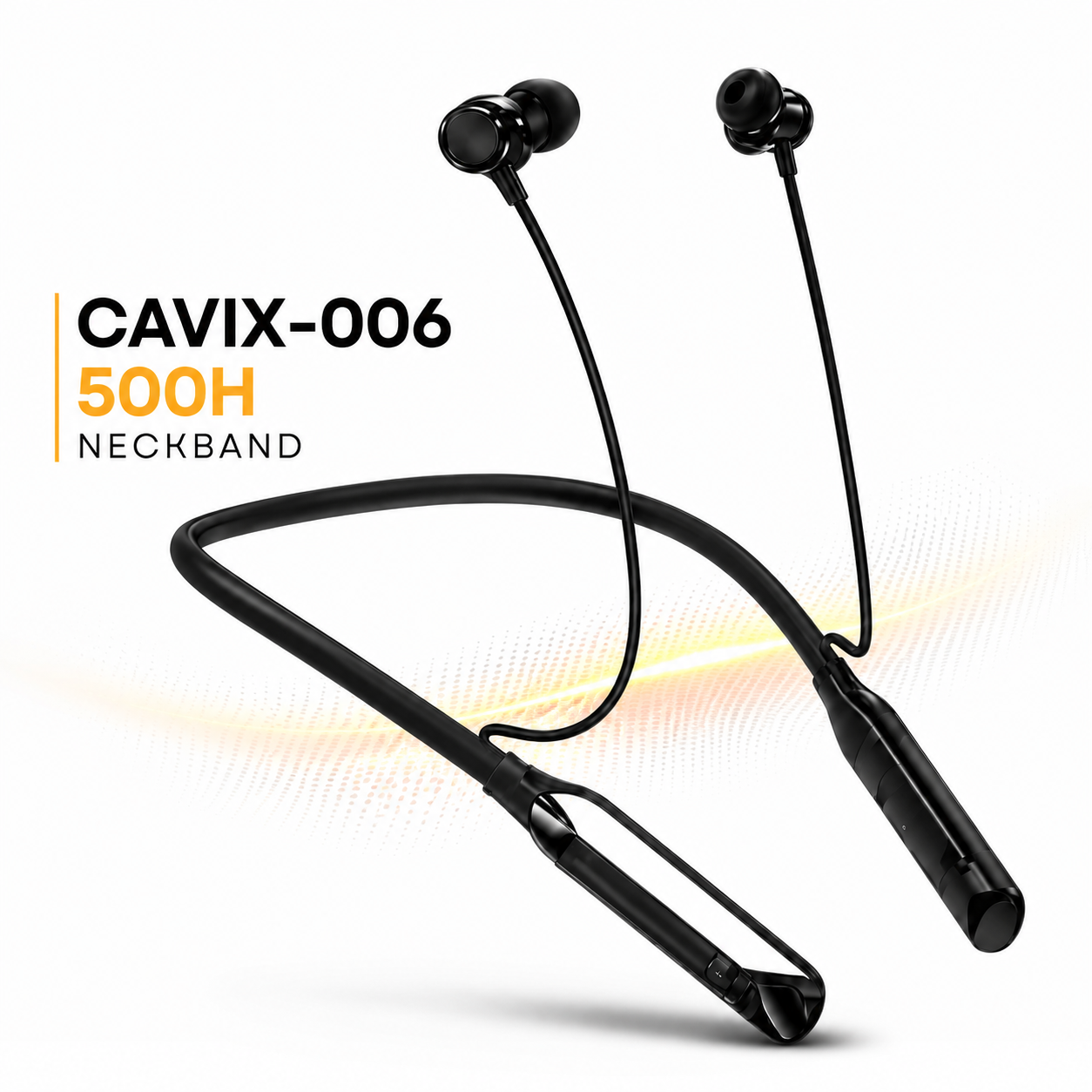 CAVIX-006 Wireless Neckband Earphone – Bluetooth Headset with 500H Music Time, Magic Voice Changer, Vibration Alert, Auto Pause/Play Magnetic Design & HD Sound_img_1