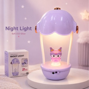 3 in 1 Mini Hot Air Balloon Night Light Desk Lamp with Pencil Sharpener – Cute Kids Study Table Decor & Showpiece_img_0