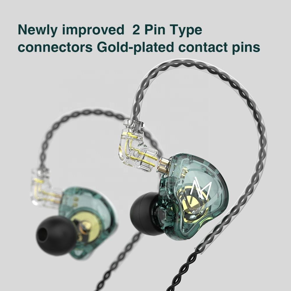 TRN MT1 Professional In-Ear Monitor Earphone – 10mm Dual Magnet Dynamic Driver Wired IEM with 0.75mm 2-Pin Detachable Cable, Transparent Polycarbonate Shell & 3.5mm L-Shaped Plug_img_2