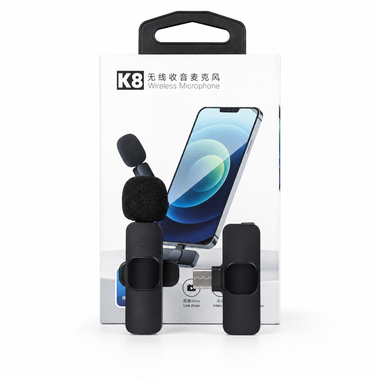 K8 Wireless Microphone for YouTube Vlogging, Video Recording Online Classes with Noise Cancellation Mic Supports (Type C)_img_2
