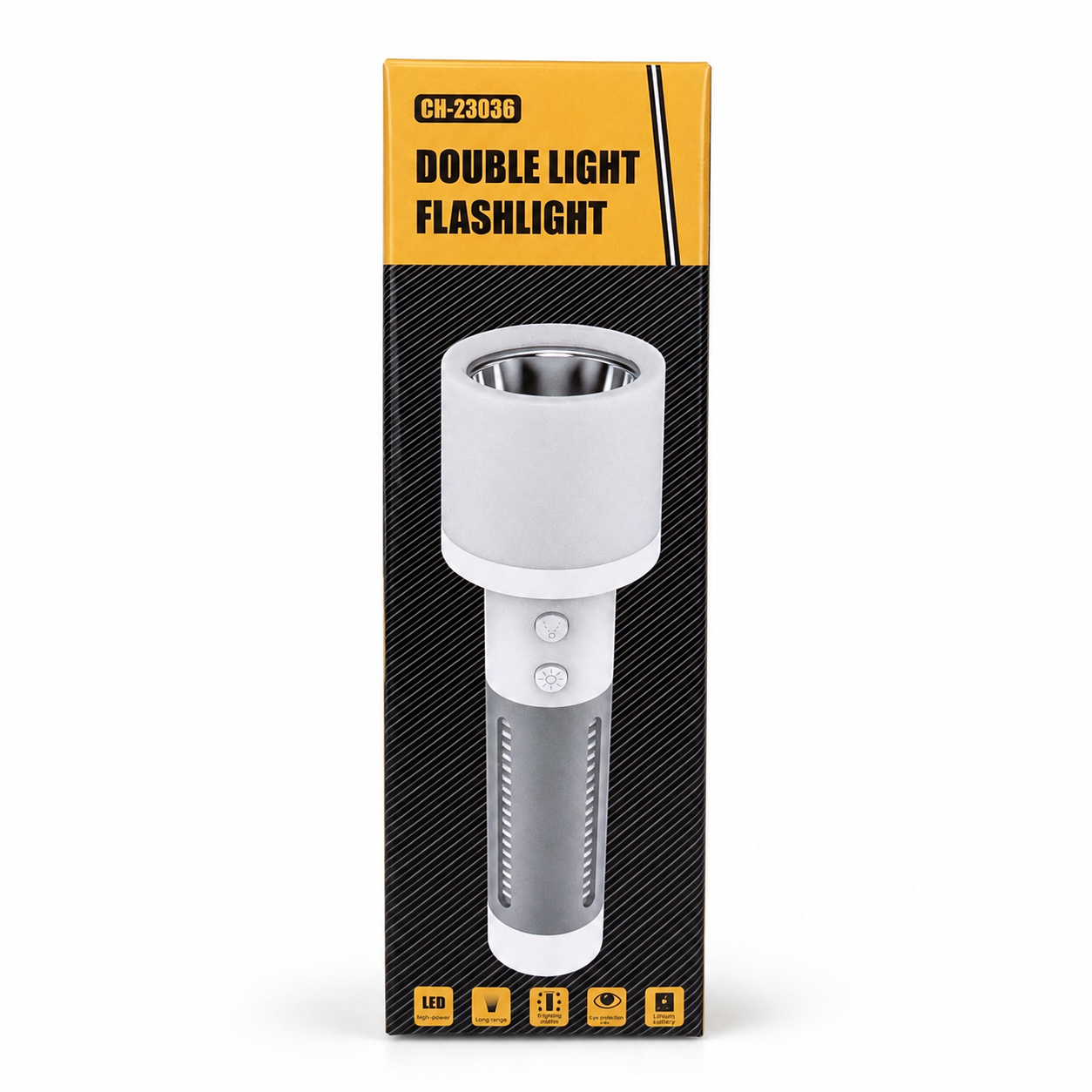 2-in-1 Rechargeable Double Light Torch & Reading Table Lamp – Multifunctional LED Flashlight & Camping Lantern with Dual Button Control & USB Charging_img_7