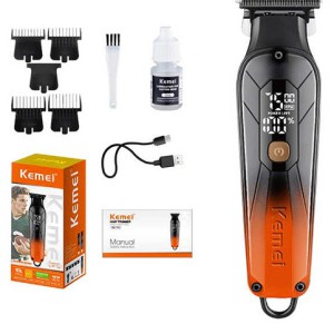 Kemei Km-1741 1200mAh Excellent Lithium Battery Hair Shaver Splicing Color Design Brand Hair Clipper Shop Online Brand Trimmers_img_0
