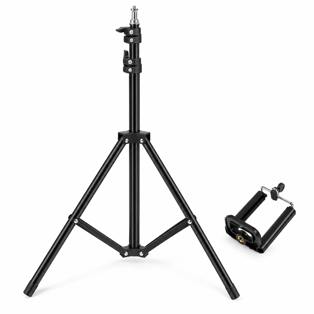 6 Ft Professional Aluminum Light Stand – Adjustable Studio Tripod with Screw Locking System, Quick Release Levers & 3.2kg Load Capacity for Photography & Vlogging_img_2