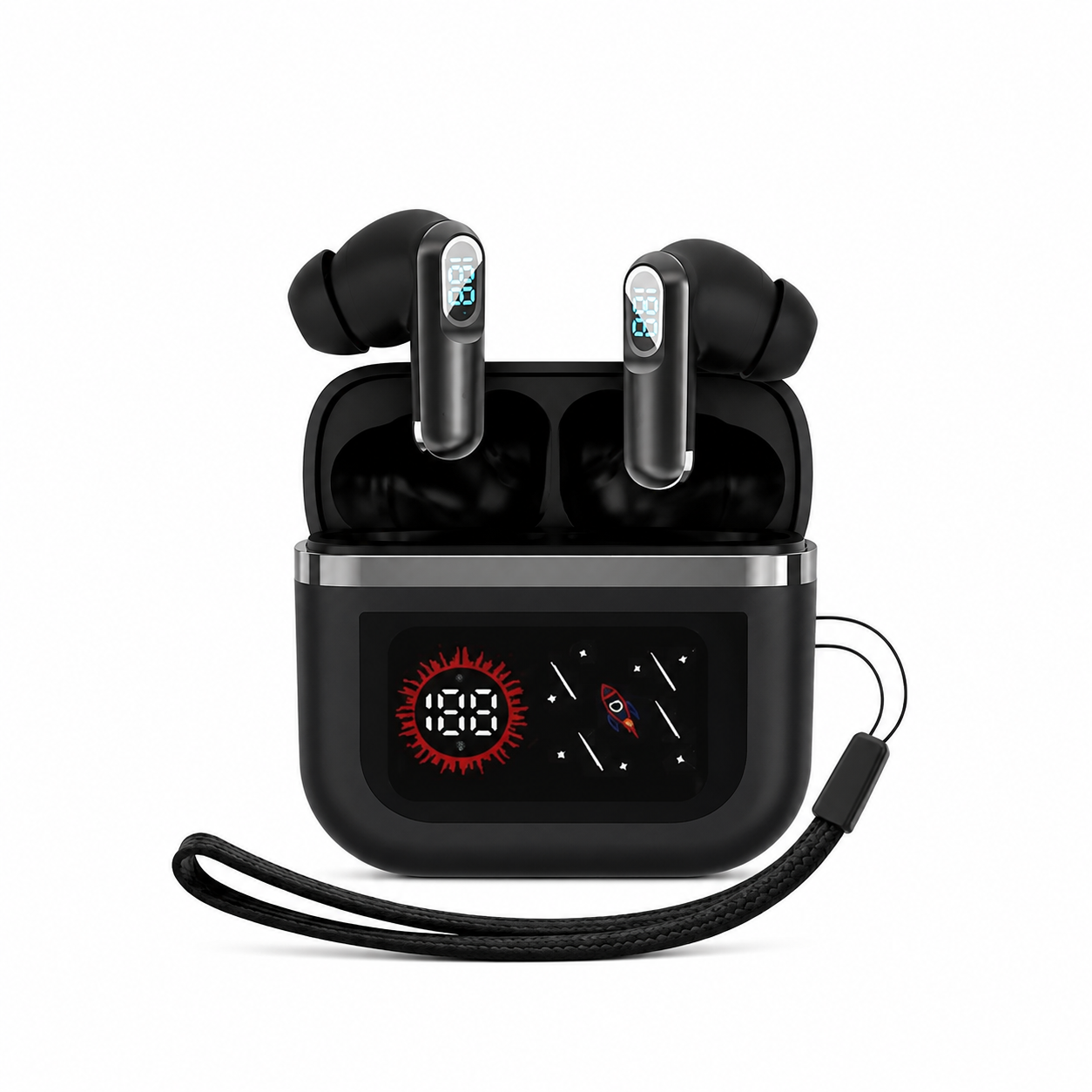 J61 True Wireless Earbuds – Low Latency Gaming TWS with Digital LED Battery Display, Smart Touch Control, Binaural HD Calling & Lanyard Case_img_4