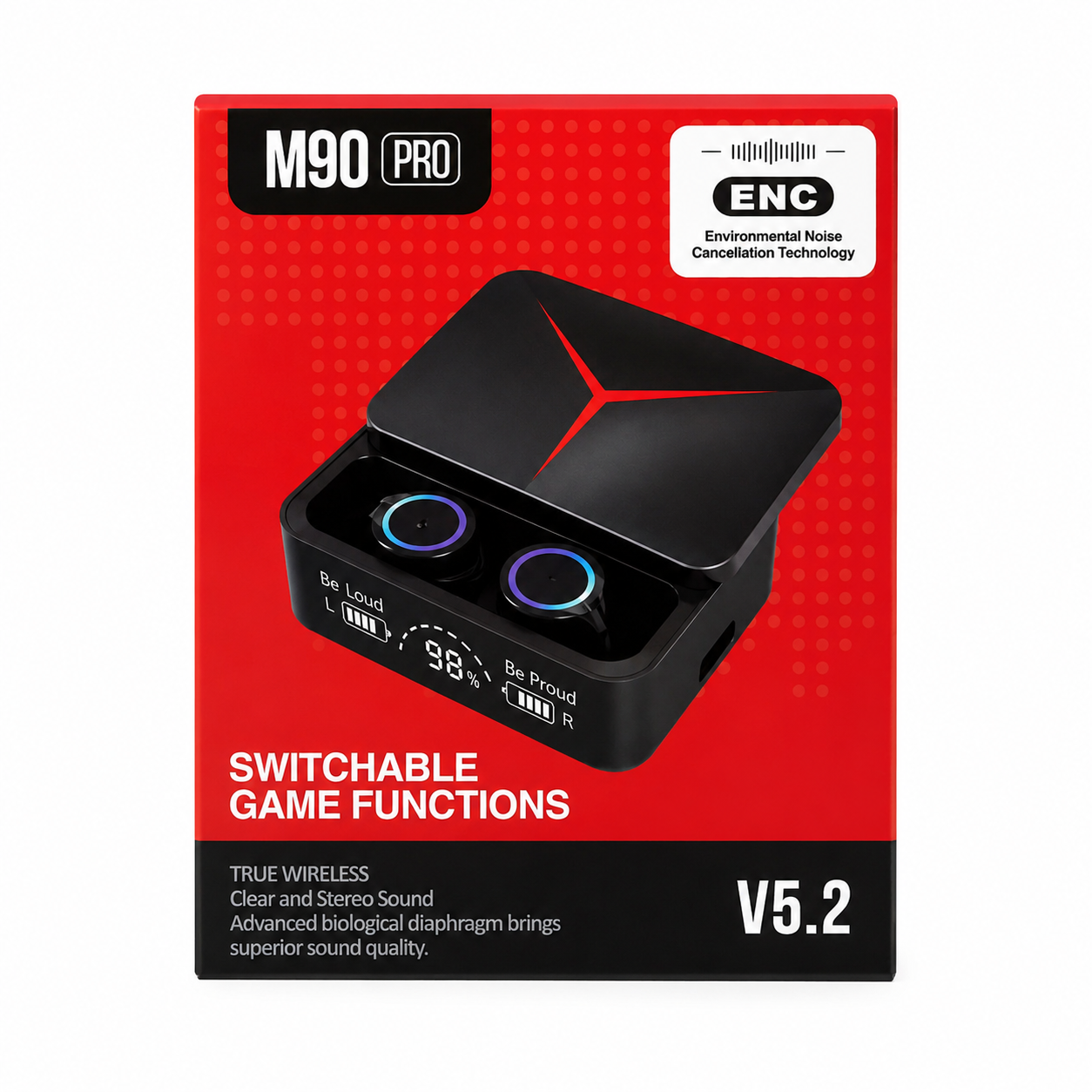 M90 Pro TWS True Wireless Earbuds – Bluetooth 5.3 Earphones with HiFi Stereo Bass, ENC Noise Cancellation & 1200mAh Power Bank Charging Case_img_3