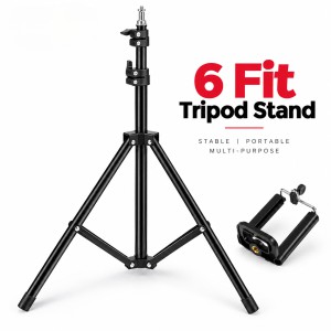 6 Ft Professional Aluminum Light Stand – Adjustable Studio Tripod with Screw Locking System, Quick Release Levers & 3.2kg Load Capacity for Photography & Vlogging_img_0