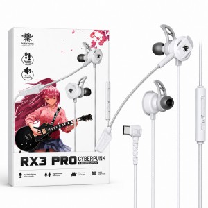 Plextone RX3 Pro Cyberpunk In-Ear Gaming Earphone – Wired Headset with Dual Microphones, Dynamic Driver Stereo Sound, Ergonomic Comfortable Fit & Tangle-Free Braided Cable_img_0