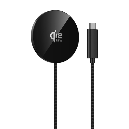Hoco CW63 Pro Qi2.2 Ultra-Thin Magnetic Wireless Charger – 25W Fast Wireless Charging Pad with Built-in 1.2m USB-C Cable, Aluminum Alloy Build & Strong Magnet_img_4