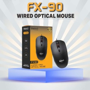 Aptech FX90 USB Wired Optical Mouse – 1200 DPI Precision Sensor, Lightweight 68g Ergonomic Design, 1.35M Durable Cable, 3+ Million Clicks Lifespan & Universal Compatibility_img_0
