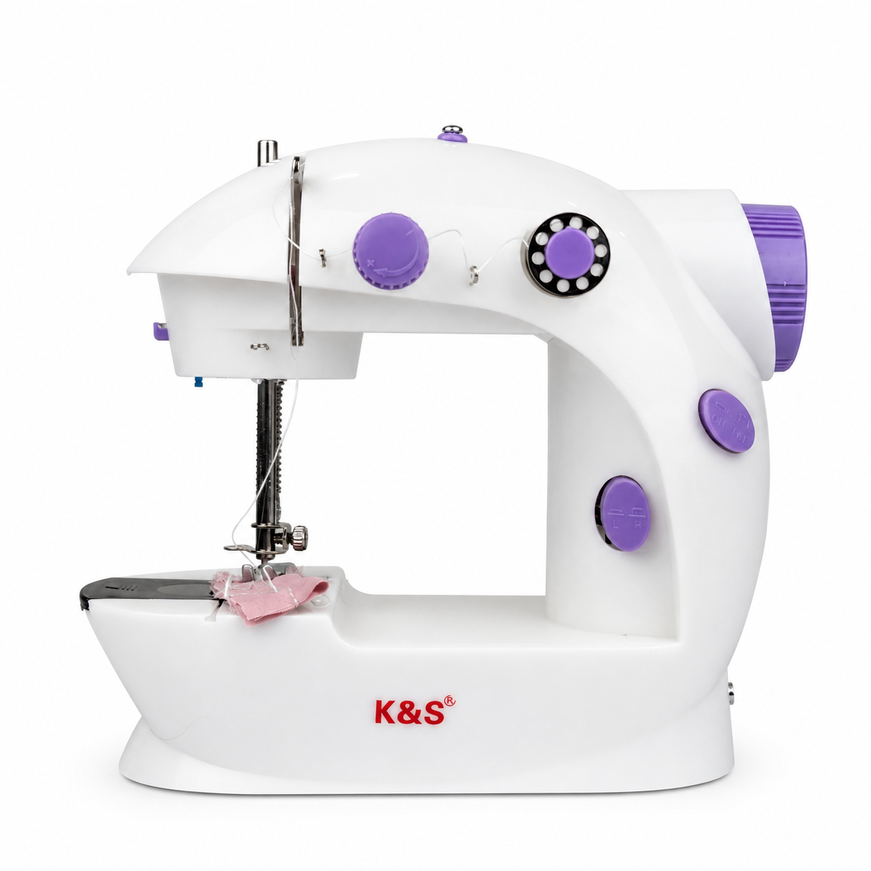 Portable Sewing Machine MLSM-202 – Double Speed Compact Electric Sewing Machine with LED Light, Foot Pedal, Built-in Cutter & Dual Thread System for Home Use_img_2