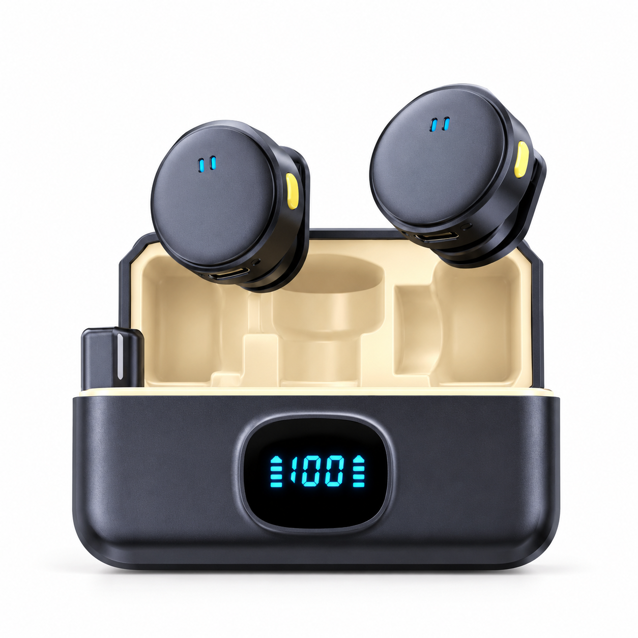 Premium Magnetic Dual Wireless Lavalier Microphone – Smart Charging Case with Digital Display, ENC Noise Cancellation & Plug-and-Play Mic for Vlogging, Interviews & Streaming_img_3