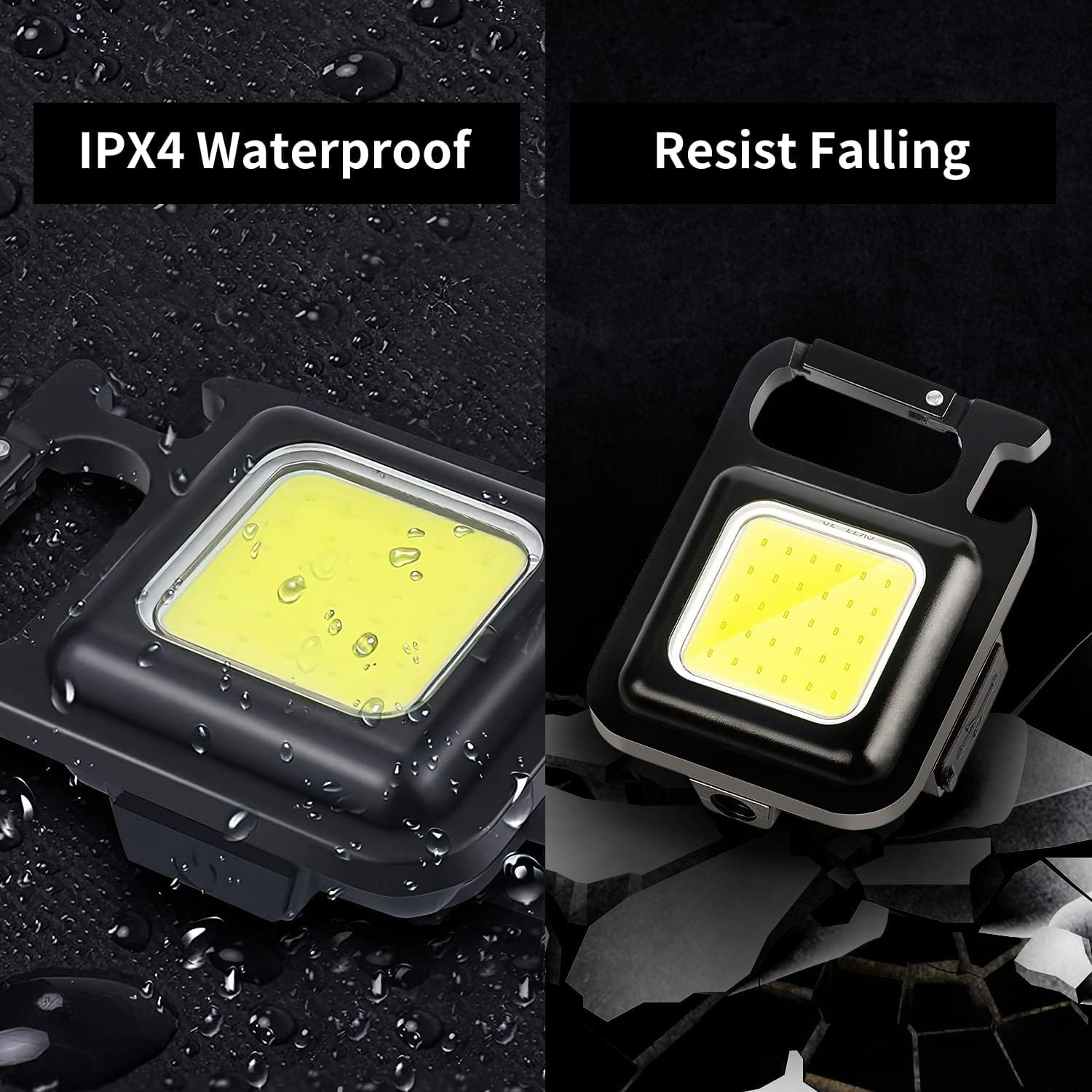 GEBSKIB 800 Lumen COB LED Keychain Work Light – Ultra-Bright Portable Mini Flashlight with 3 Lighting Modes, Magnetic Suction, Bottle Opener & Type-C Rechargeable Aluminum Design_img_3