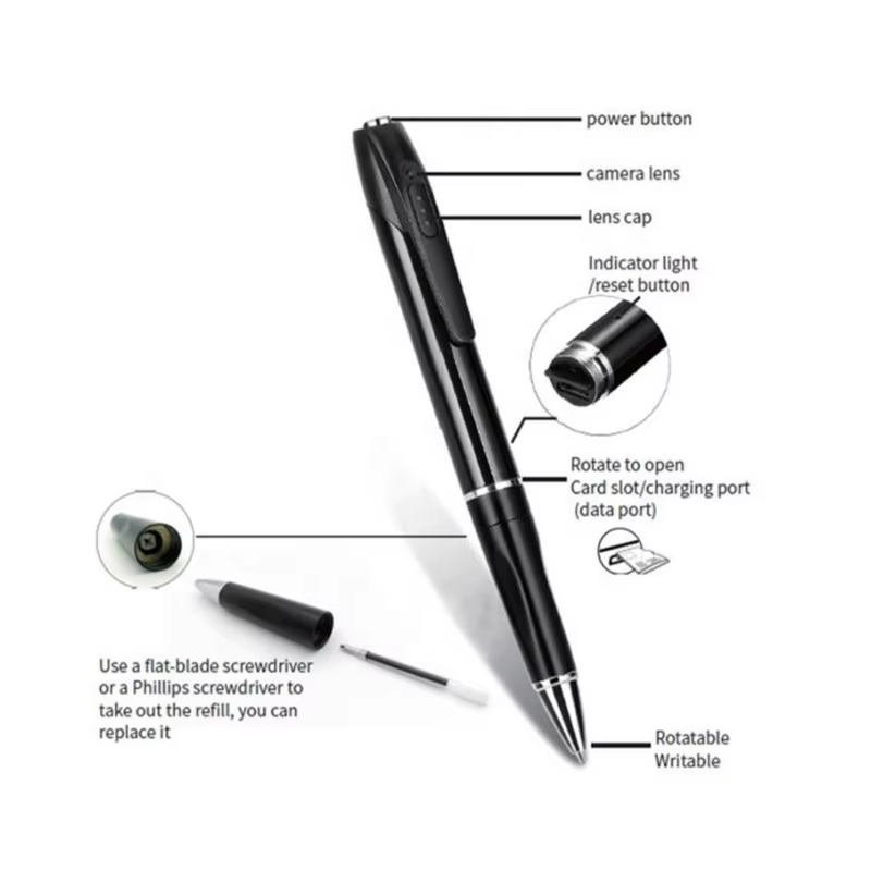 W8 Mini FHD Portable 1080P Hidden Spy Pen Camera Camcorder – 150 Min Battery Backup, Secret Video Recorder, Photo Capture & Working Ballpoint Pen_img_7