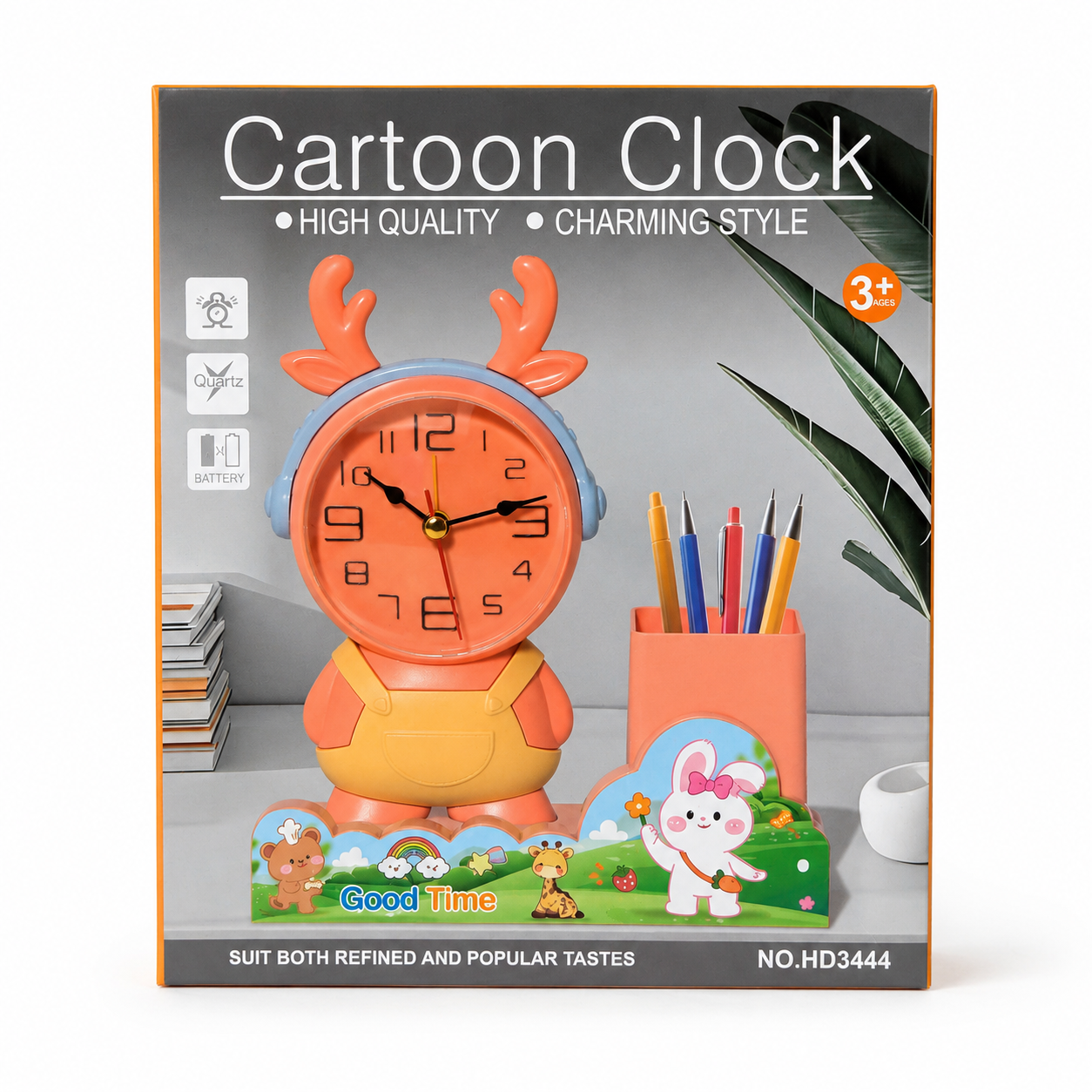 3 in 1 Table Lamp with Analog Clock & Pen Holder_img_6