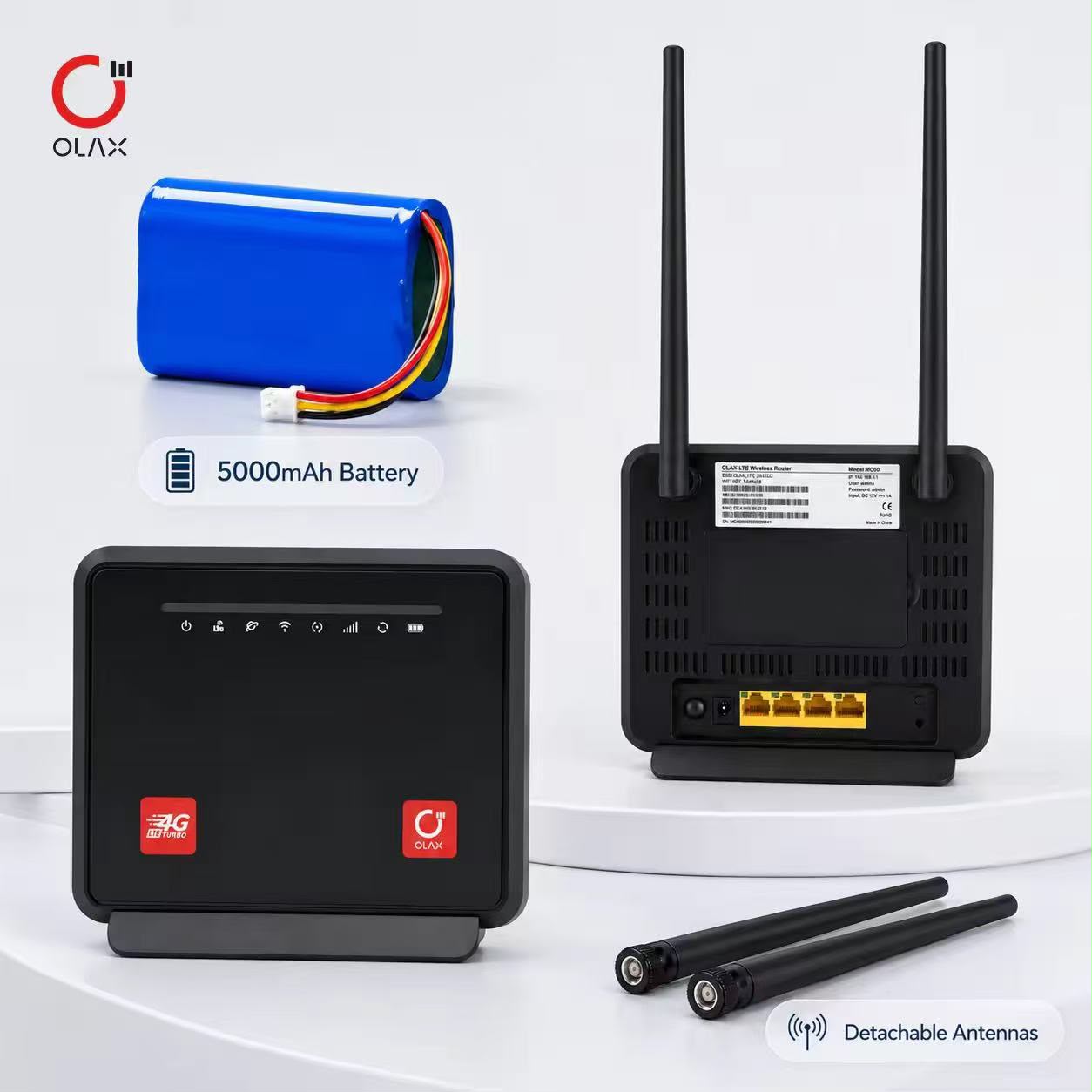 OLAX MC60 300Mbps Wi-Fi LTE Turbo Router 5000mah Battery_img_2