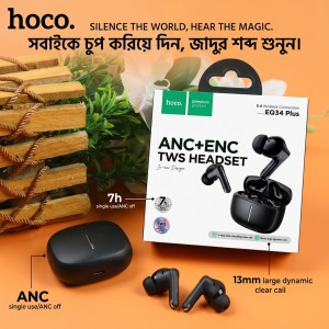 Hoco EQ34 Plus True Wireless ANC+ENC Bluetooth Earbuds_img_0