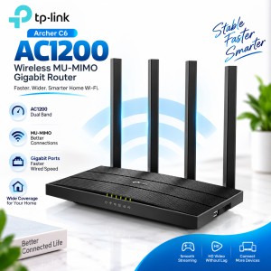 TP-Link Archer C6 AC1200 Dual-Band Gigabit Wi-Fi Router – MU-MIMO, Beamforming, Access Point Mode & OneMesh Support for Whole-Home Coverage_img_0