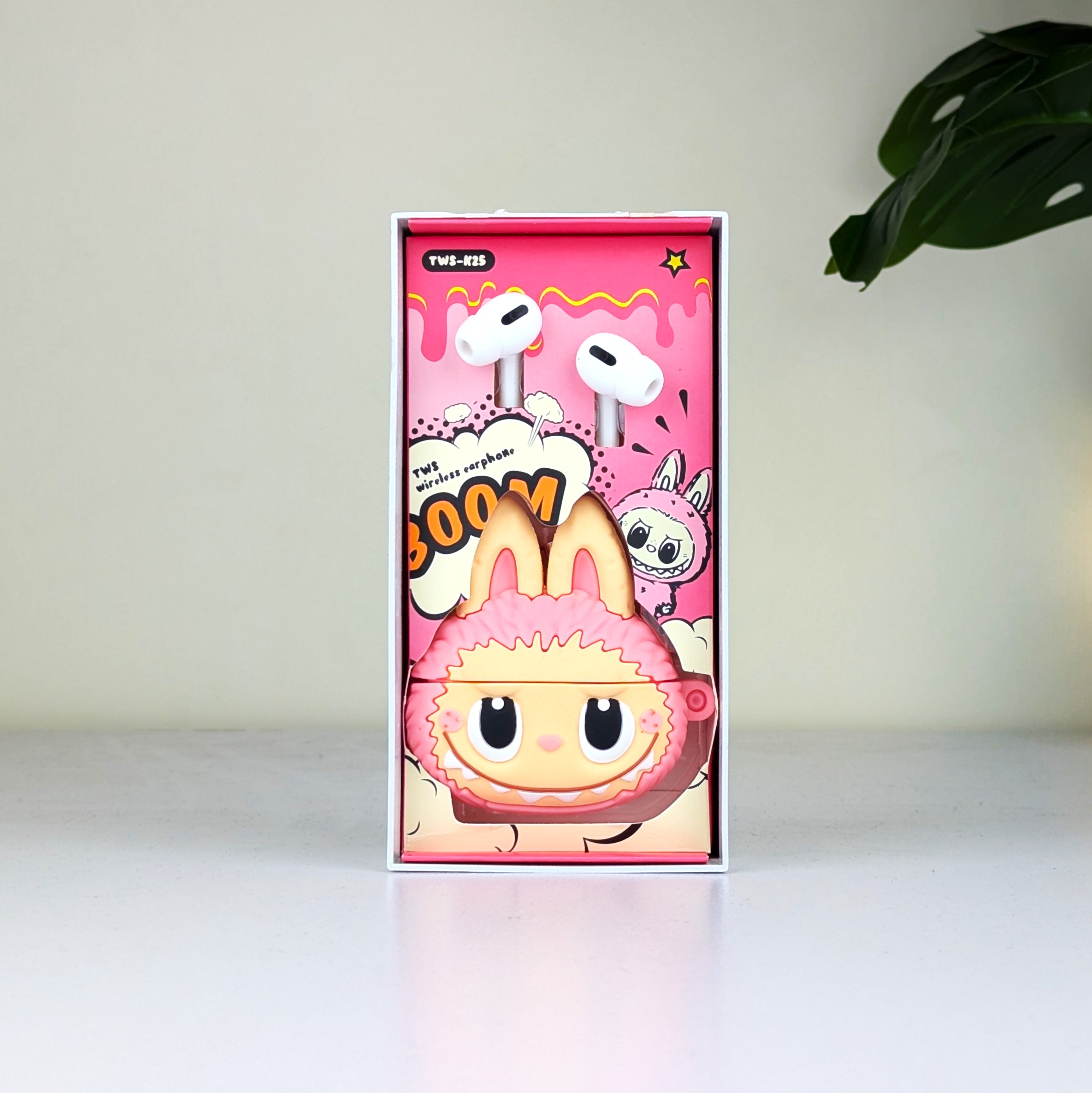Cute Cartoon 3D Labubu Silicone Protective Shell TWS Wireless Earbuds – Bluetooth In-Ear Headphones with HD Sound, IPX4 Waterproof & Long Battery_img_1
