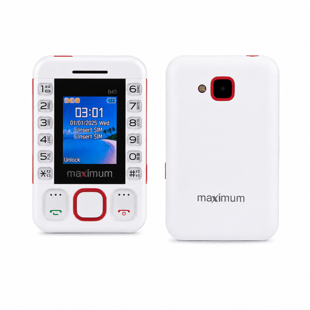 Maximum B45 Mini Card Phone – Compact GSM Phone with Smartphone Bluetooth Sync, Auto Call Recording, 1000mAh Battery, 32GB TF Support & Bright Torch Light_img_2