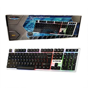 Hi-Power D702 RGB Gaming Keyboard with Bangla Layout – Full-Size 104-Key QWERTY Standard USB Wired Keyboard, Dual-Tone Black & White Keycaps, Multi-Color Backlighting & Plug-and-Play_img_0